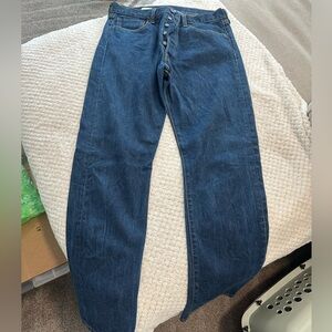 Levi's Button Fly Dark Blue Jeans